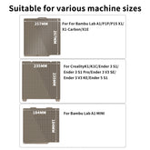 3D Printer Steel Sheet PEl Honeycomb Sheet PEI Build Plate For Bambu Lab Kit and Creality Series